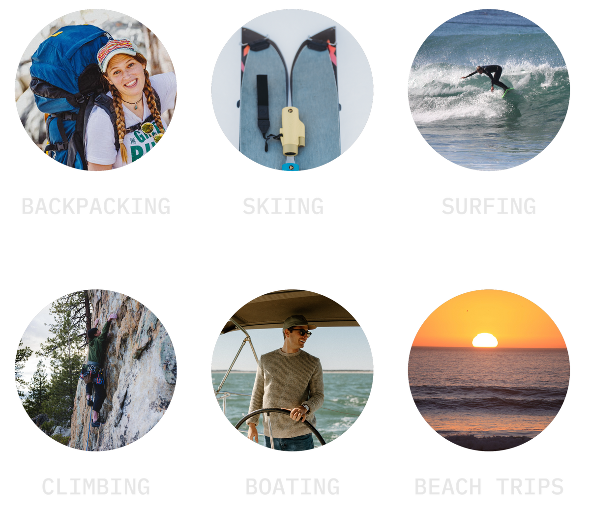 Perfect for backpacking, skiing, surfing, climbing, boating, beach trips